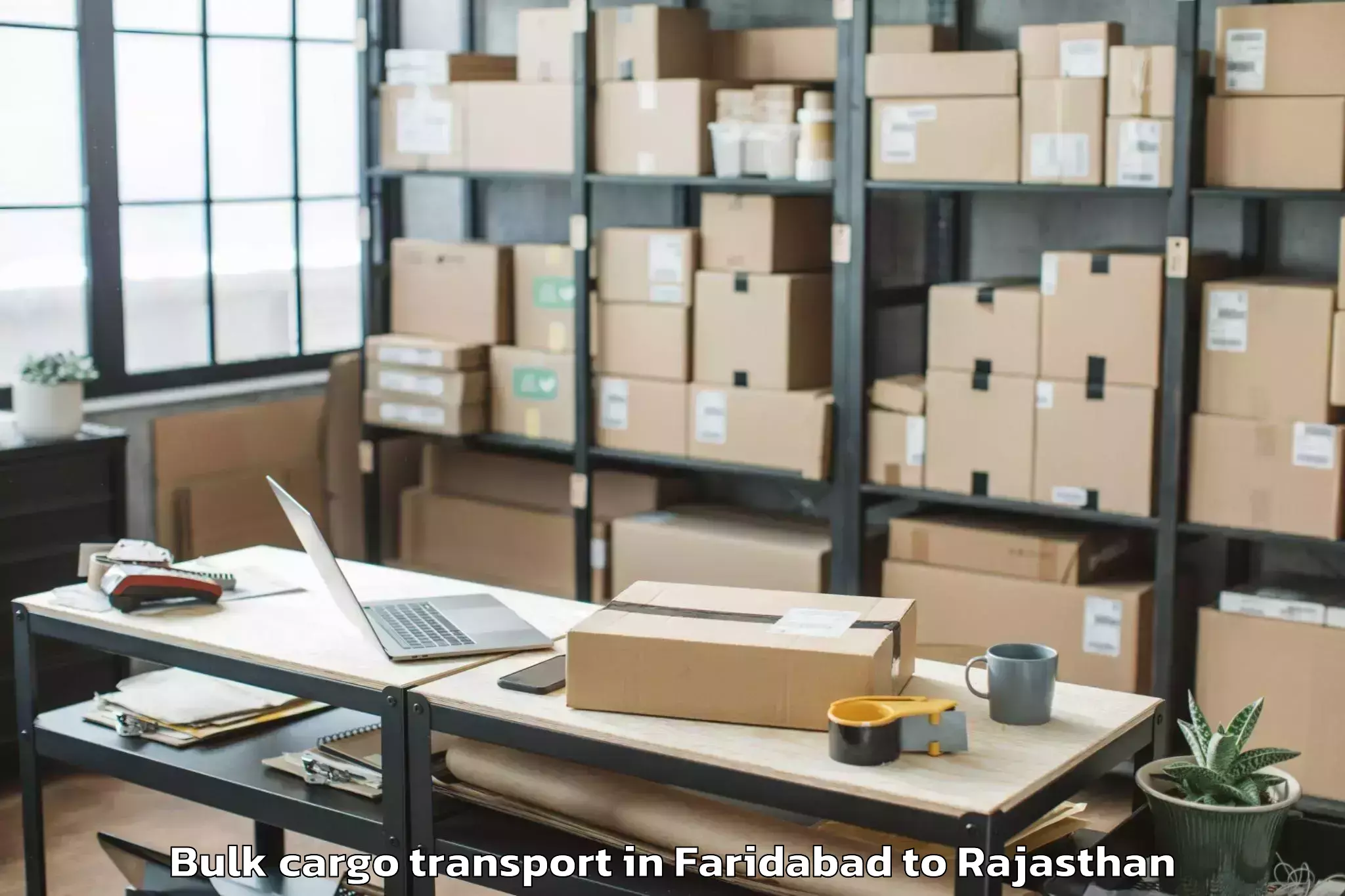 Book Faridabad to Ladnun Bulk Cargo Transport Online